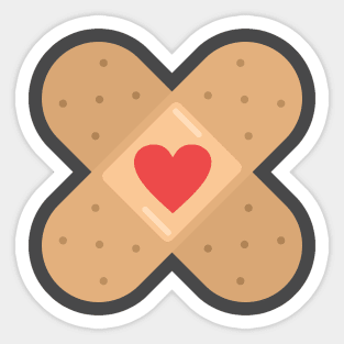 Heart Love Plaster - hearts loving nurse Band-Aid Sticker